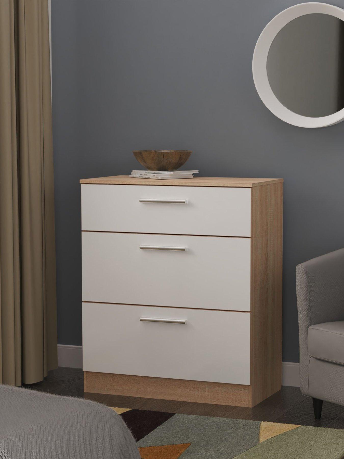 SWIFT Montreal Ready Assembled 3 Drawer Graduated Chest - FSC® Certified