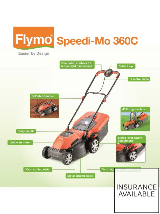 stillFront image of flymo-speedi-mo-360c-corded-rotary-lawnmower