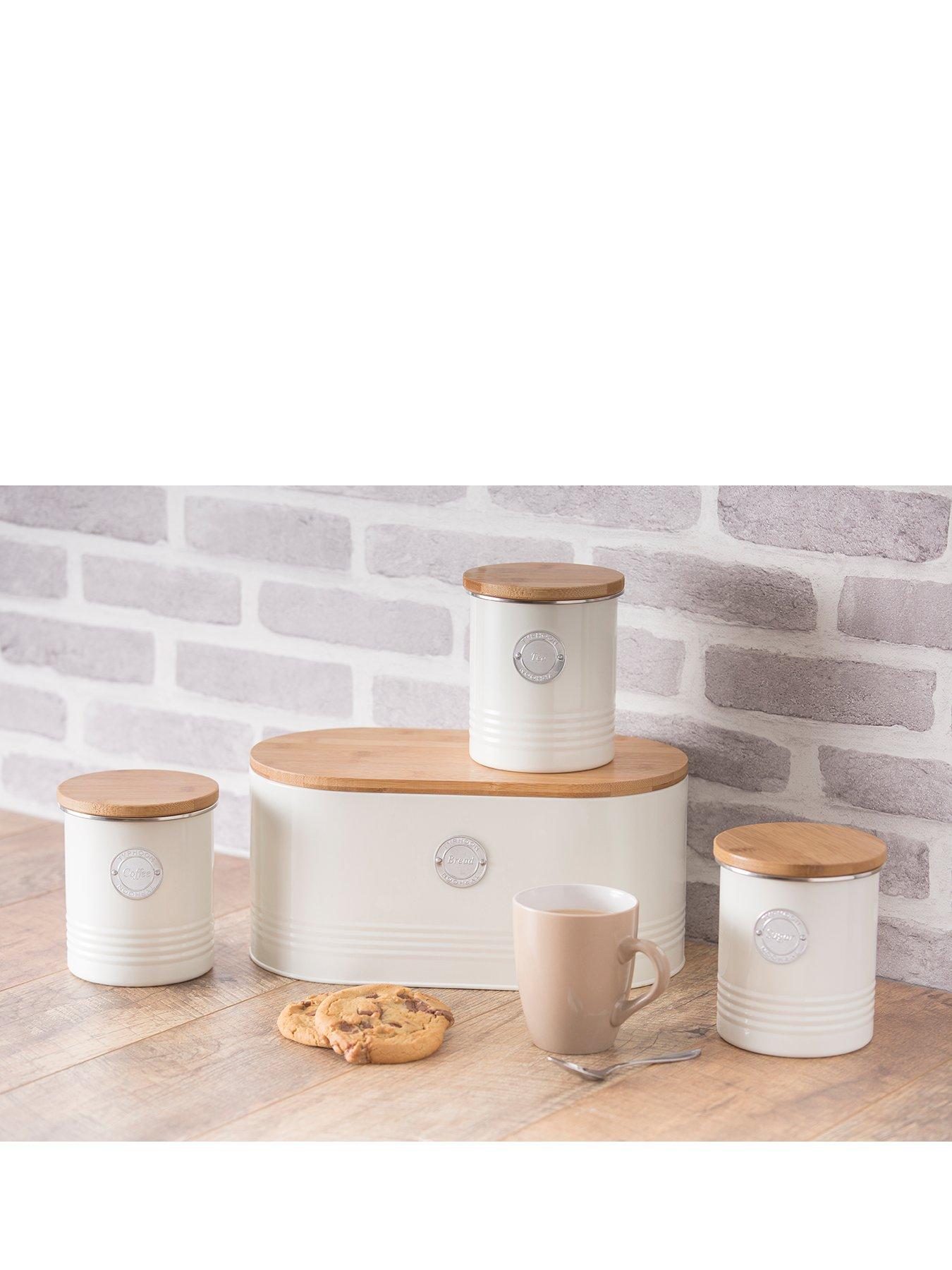 Typhoon Living Tea, Coffee and Sugar Storage Canisters - Cream