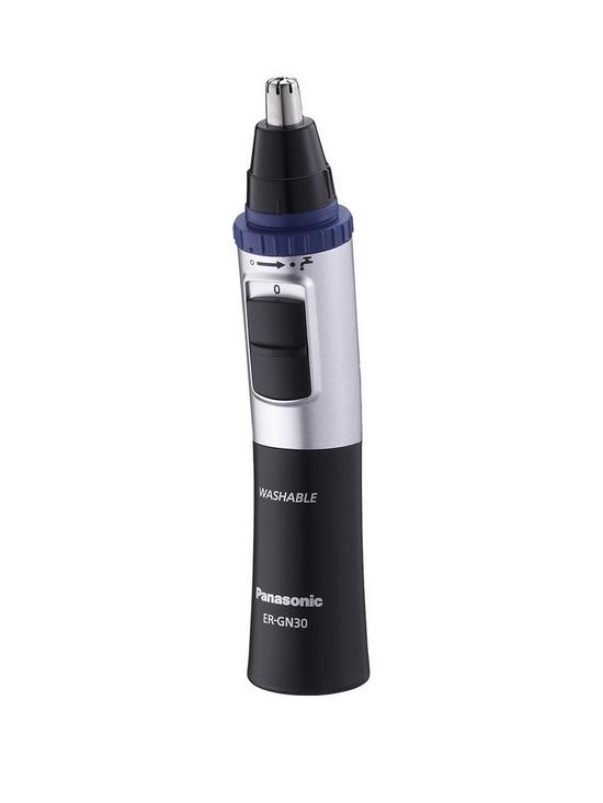 front image of panasonic-wet-amp-dry-nose-and-ear-trimmer-with-vortex-cleaning-system-er-gn30