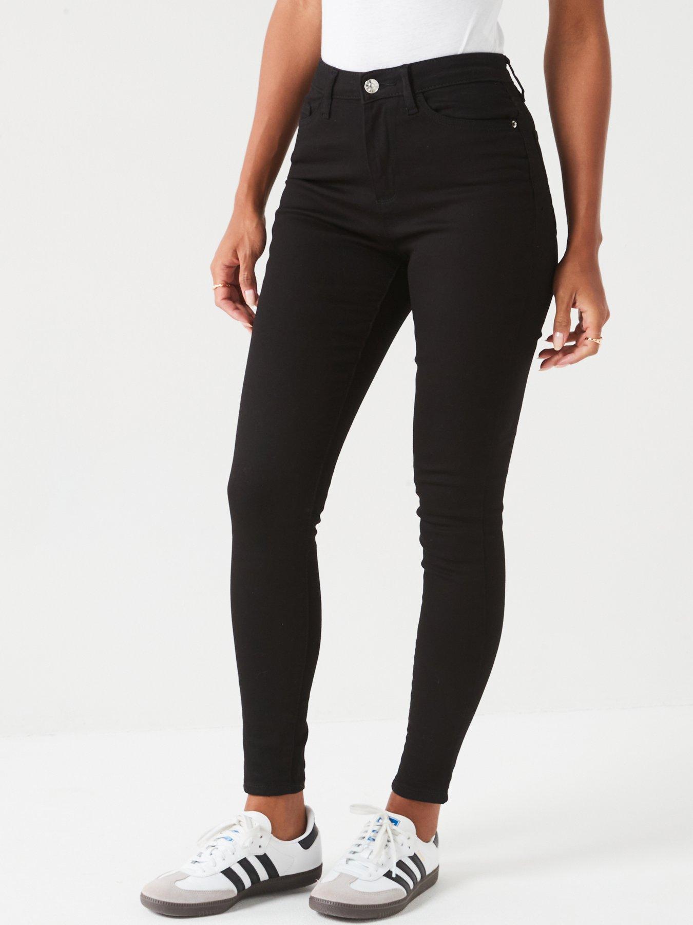 undefined Short Florence High Rise Skinny Jeans - Black
