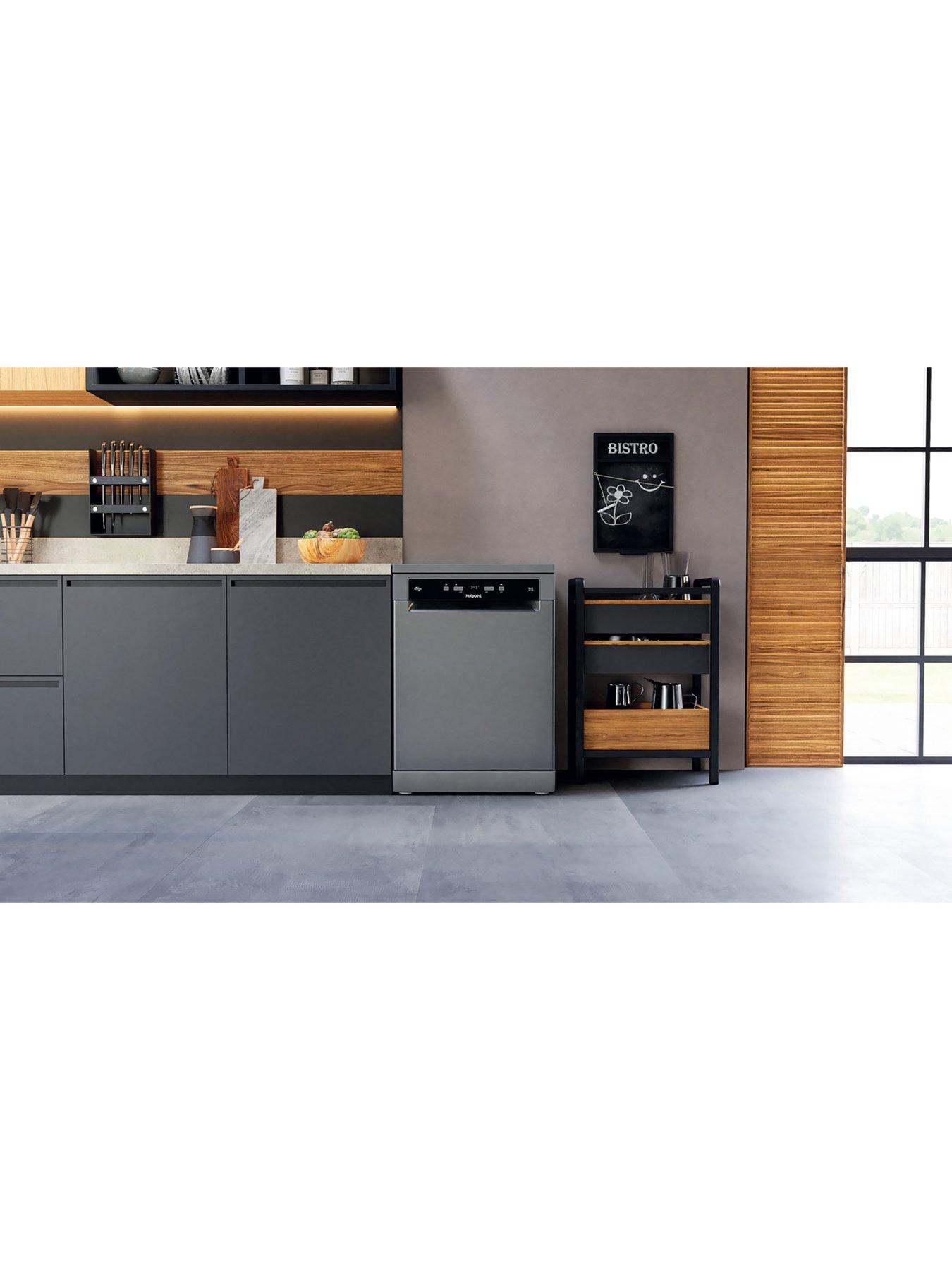 Image 3 of 7 of Hotpoint HFC3C26WCX UK Full Size 14-Place Dishwasher with Quick Wash and 3D Zone Wash - Silver