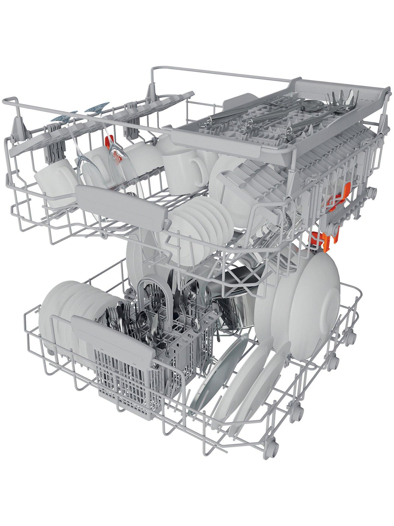 Image 6 of 7 of Hotpoint HFC3C26WCX UK Full Size 14-Place Dishwasher with Quick Wash and 3D Zone Wash - Silver