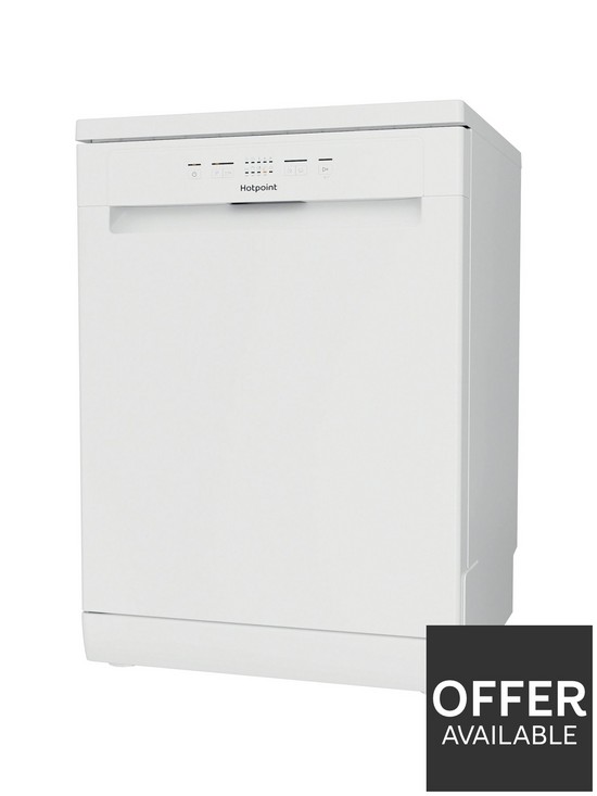 stillFront image of hotpoint-hfe2b26cnuk-full-size-14-place-dishwasher-with-quick-wash-white