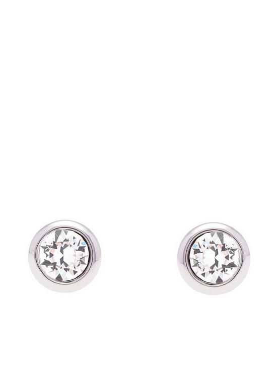 front image of ted-baker-crystal-stud-earrings-silver