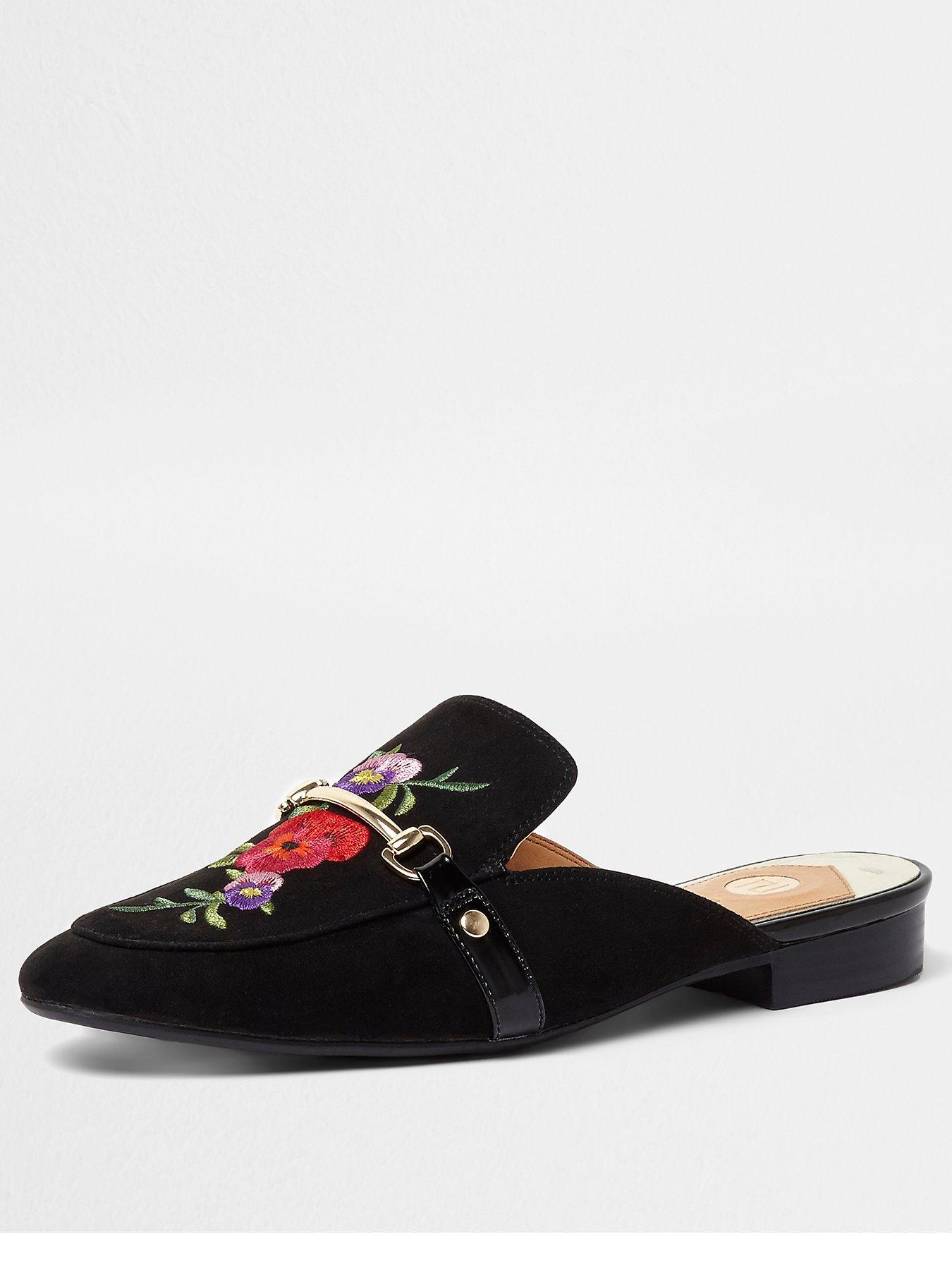 river island backless loafers