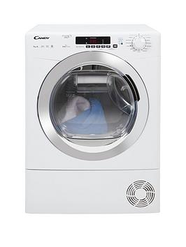 Candy   Grand'O Vita Gvsh9A2Dce 9Kg Load, Heat Pump, Sensor Tumble Dryer With Smart Touch - White/Chrome