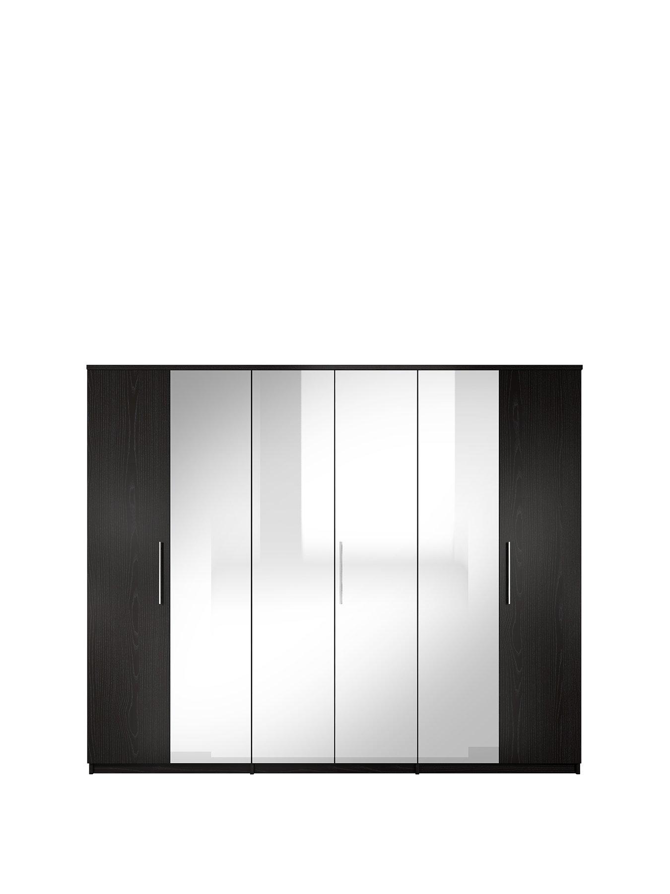 Black Six Door Wardrobe Wardrobes Home Garden Www