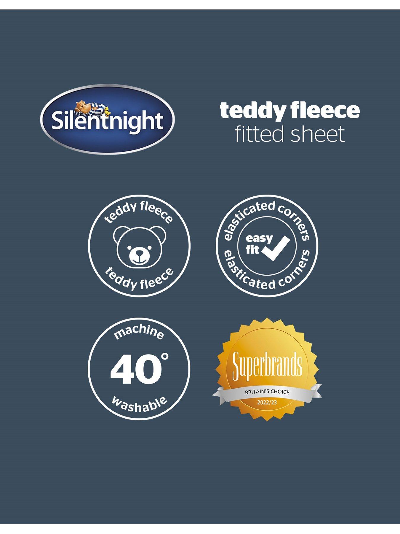 Image 7 of 7 of Silentnight Teddy Bear Fleece Fitted Sheet