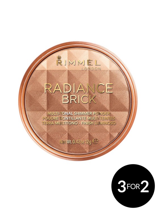 front image of rimmel-radiance-shimmer-brick