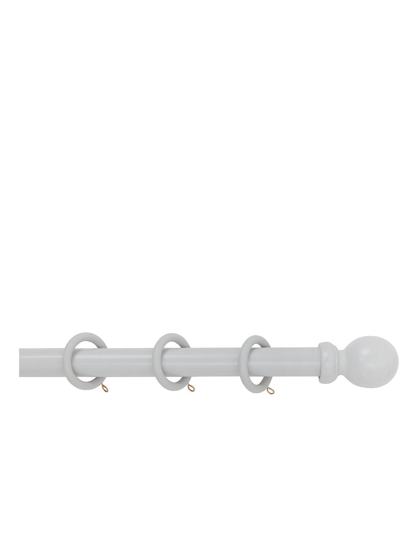 Lincoln 28mm Grey Wooden Curtain Pole Littlewoods Com