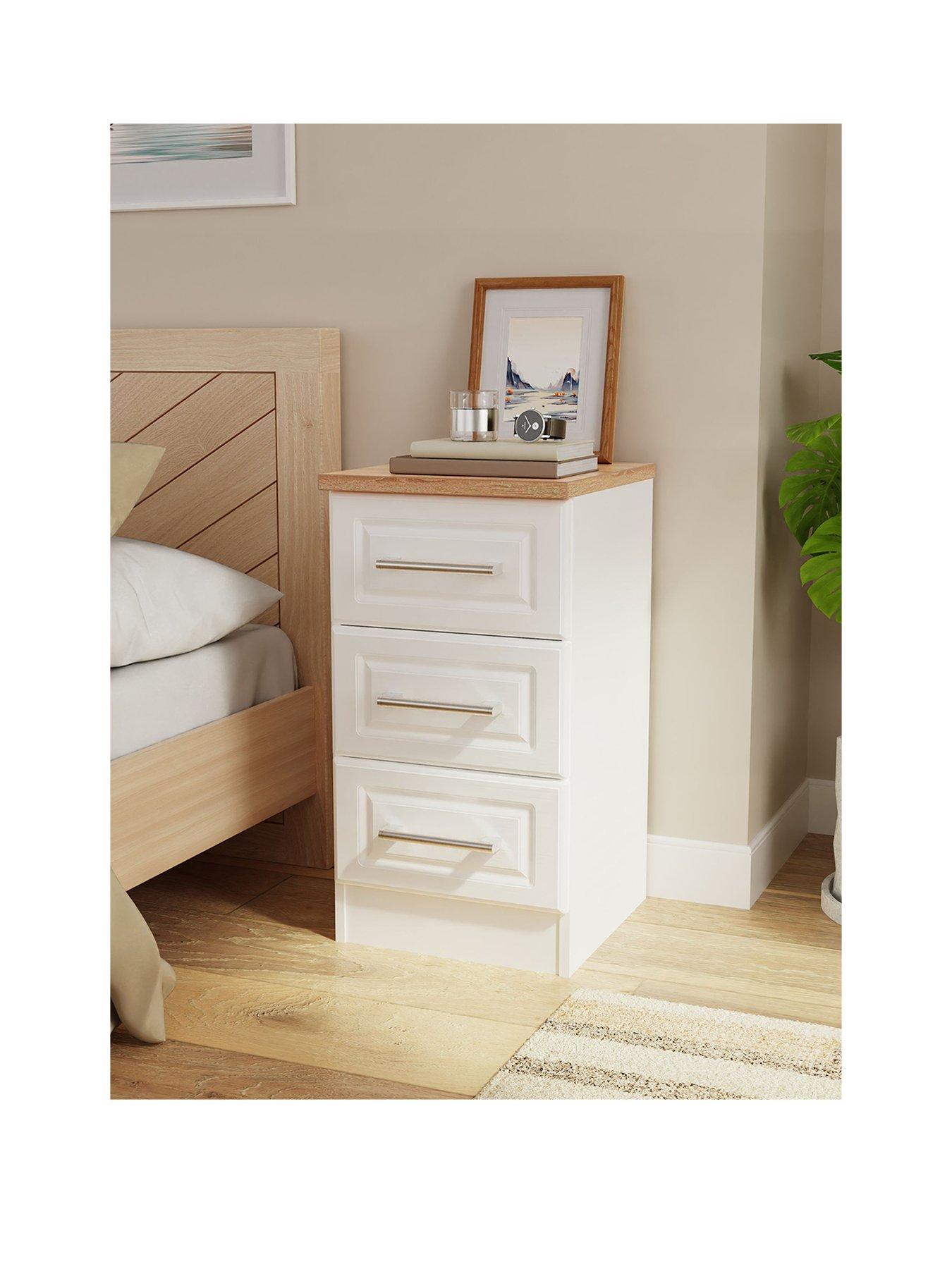SWIFT Regent Ready Assembled 3 Drawer Bedside Chest - FSC® Certified