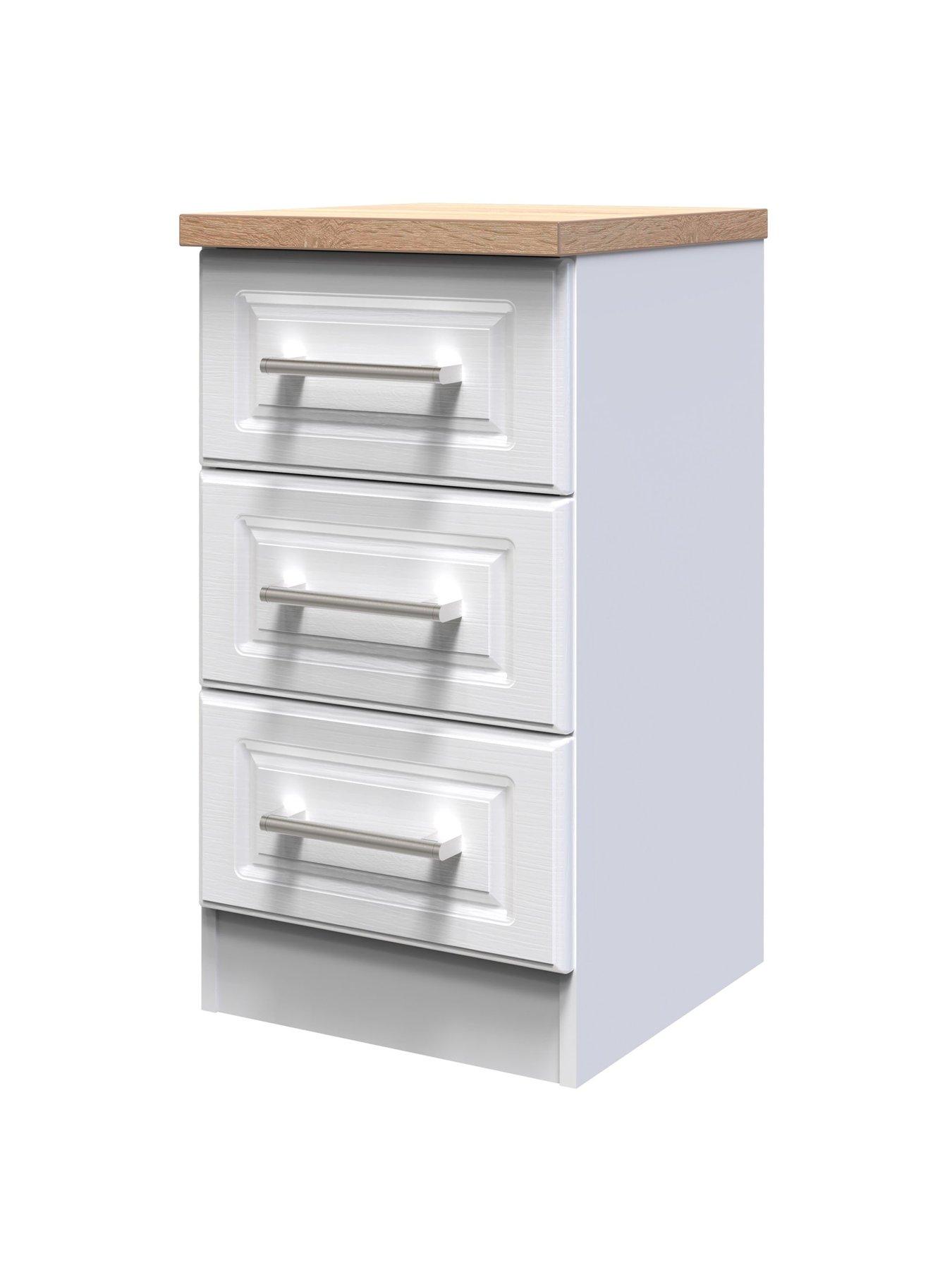 Image 2 of 4 of SWIFT Regent Ready Assembled 3 Drawer Bedside Chest&nbsp;- FSC&reg; Certified