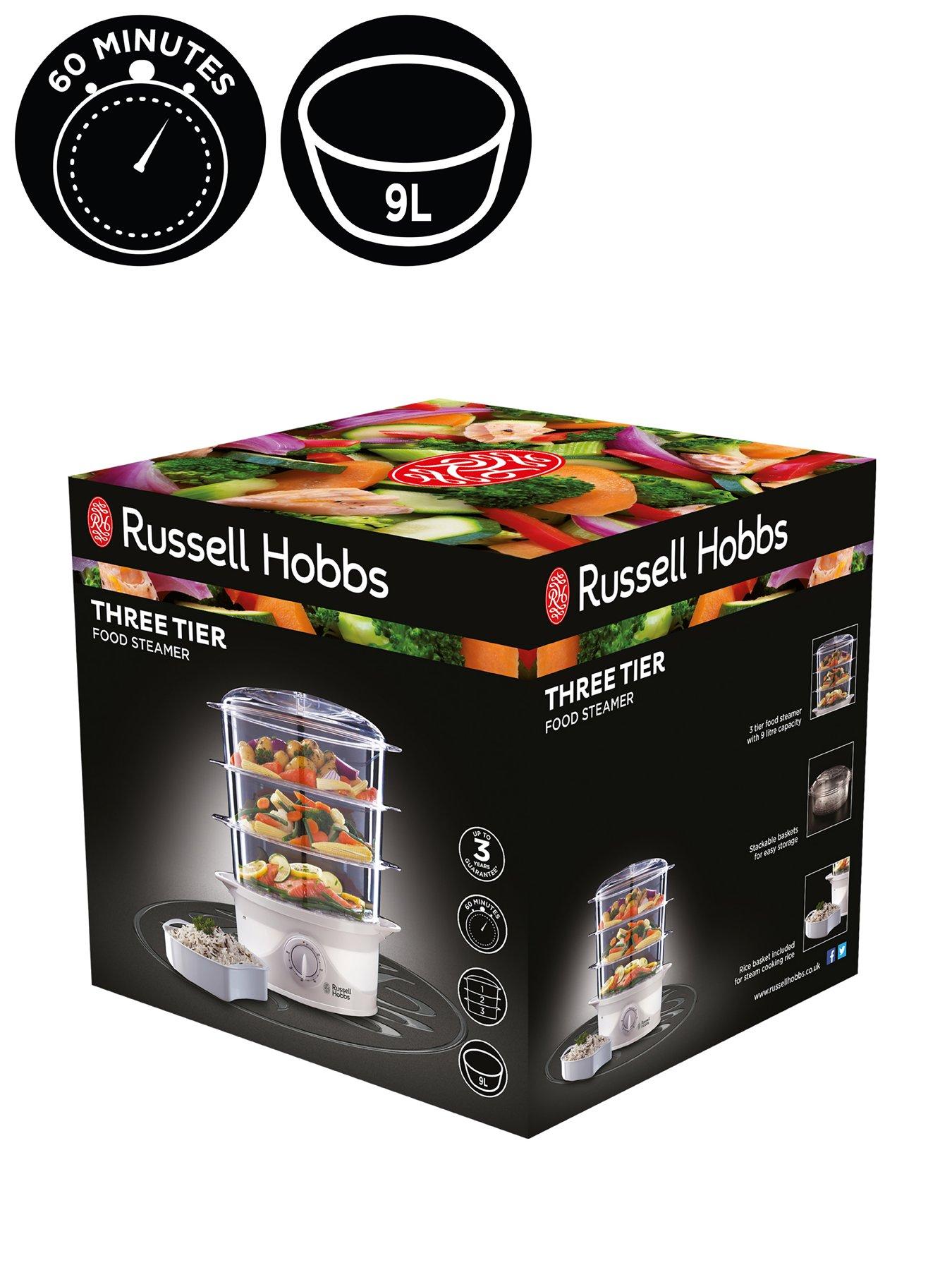 stillFront image of russell-hobbs-your-creations-3-tier-food-steamer-21140