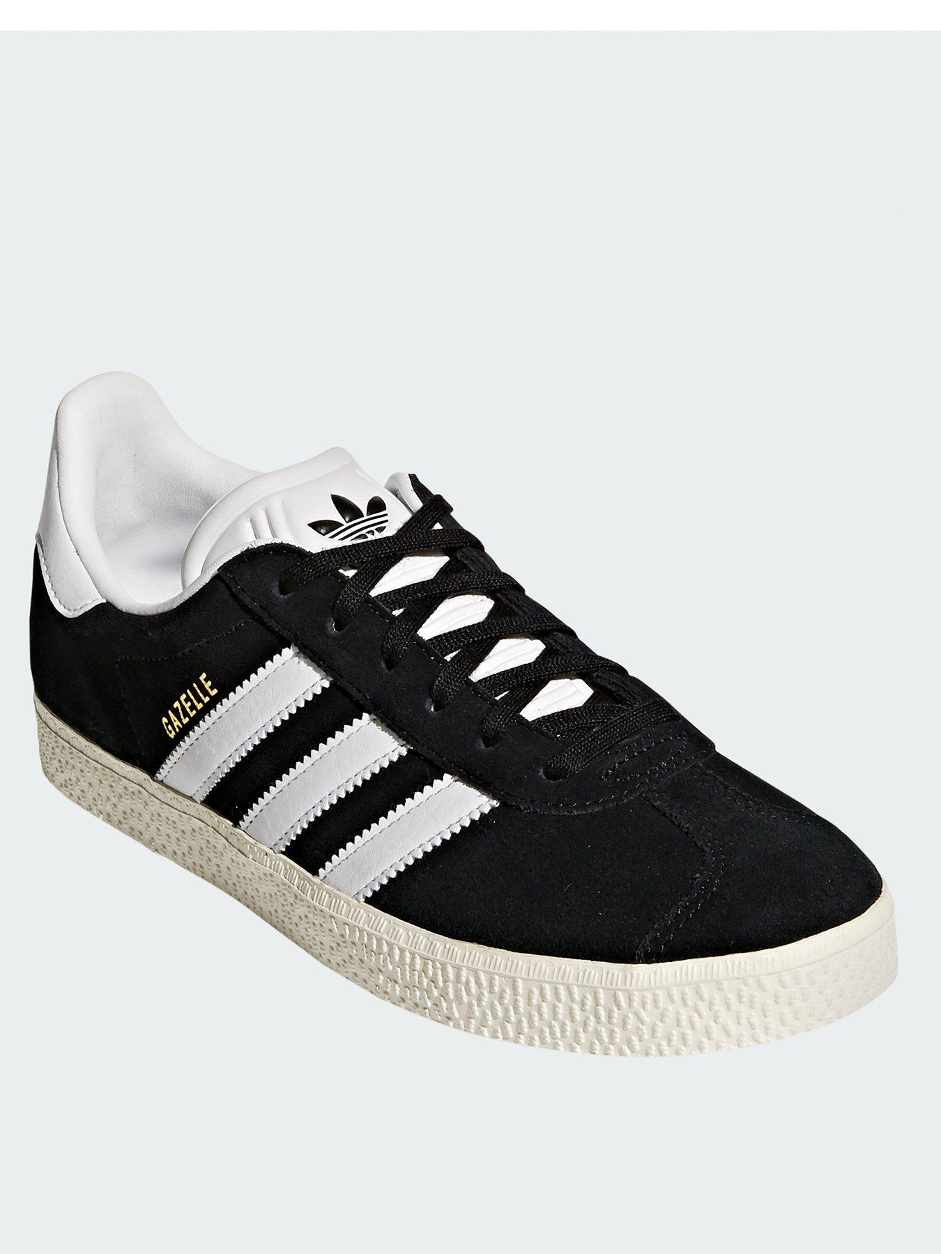 Black adidas gazelle junior best sale