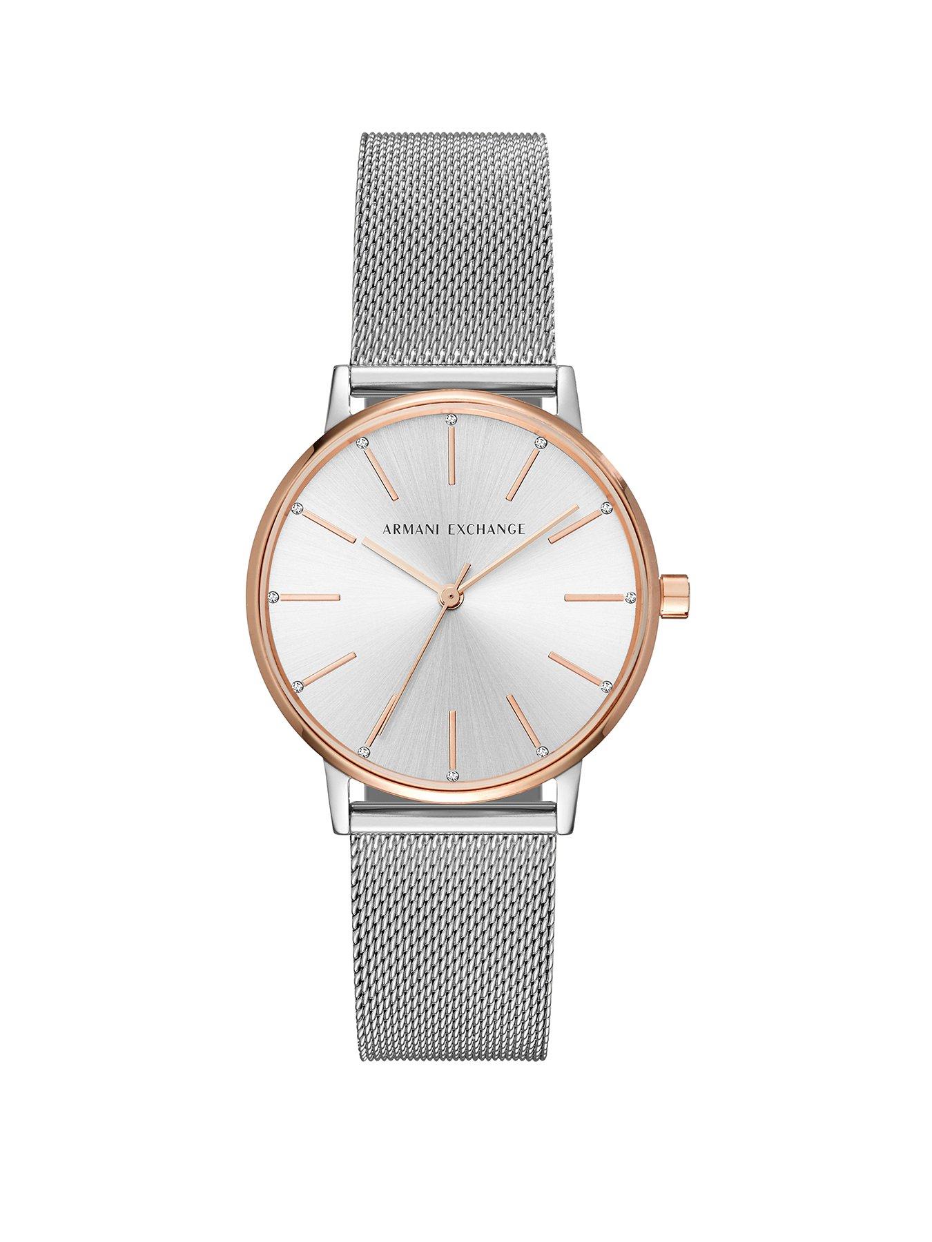 armani exchange ladies watch rose gold