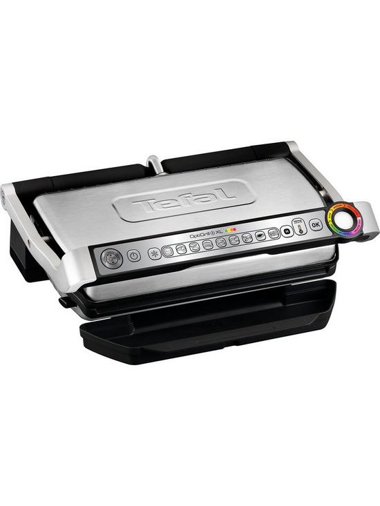 stillFront image of tefal-optigrill-xl-9-automatic-settings-stainless-steel-health-grill-gc722d40nbsp