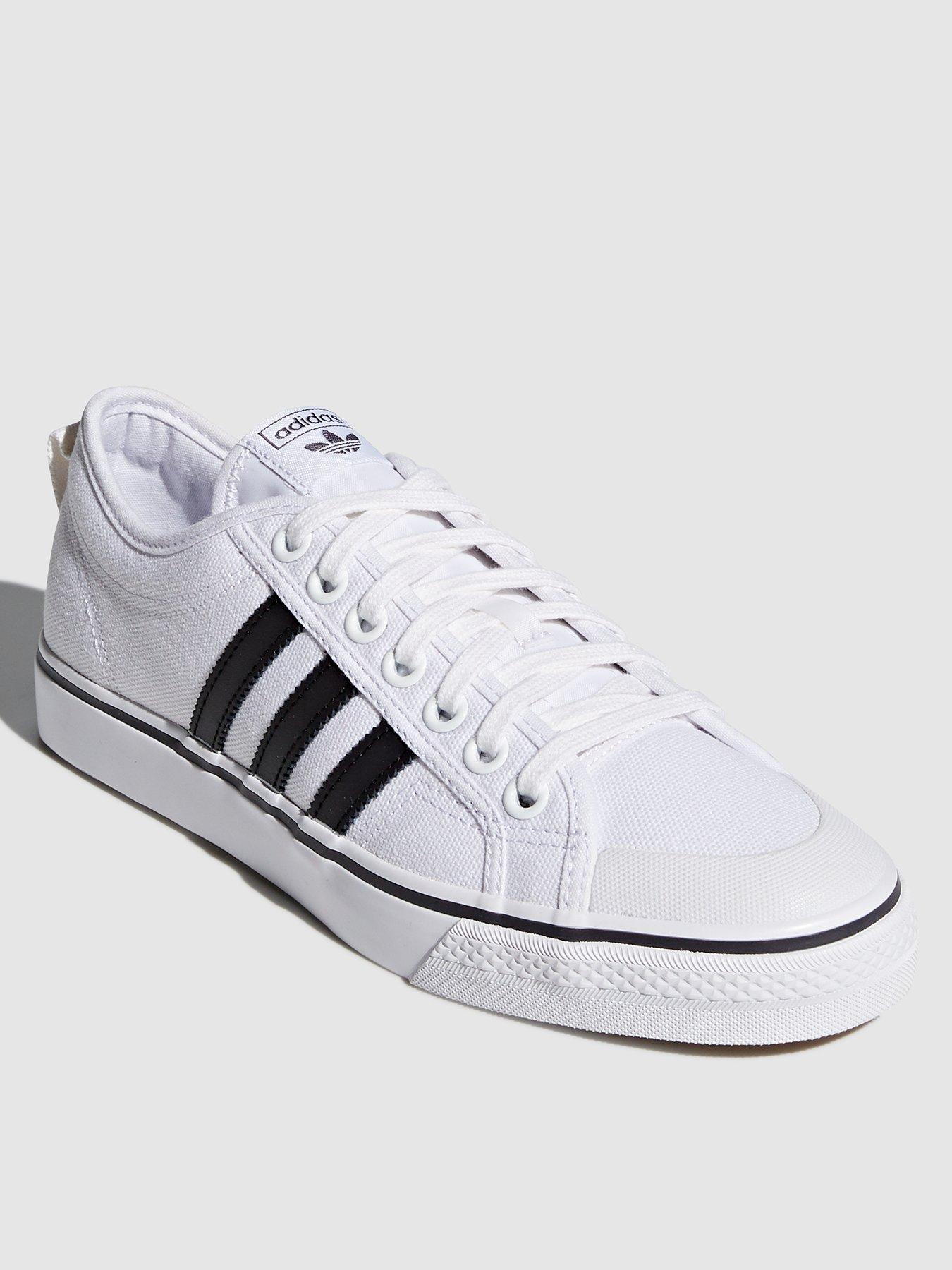 adidas nizza black and white