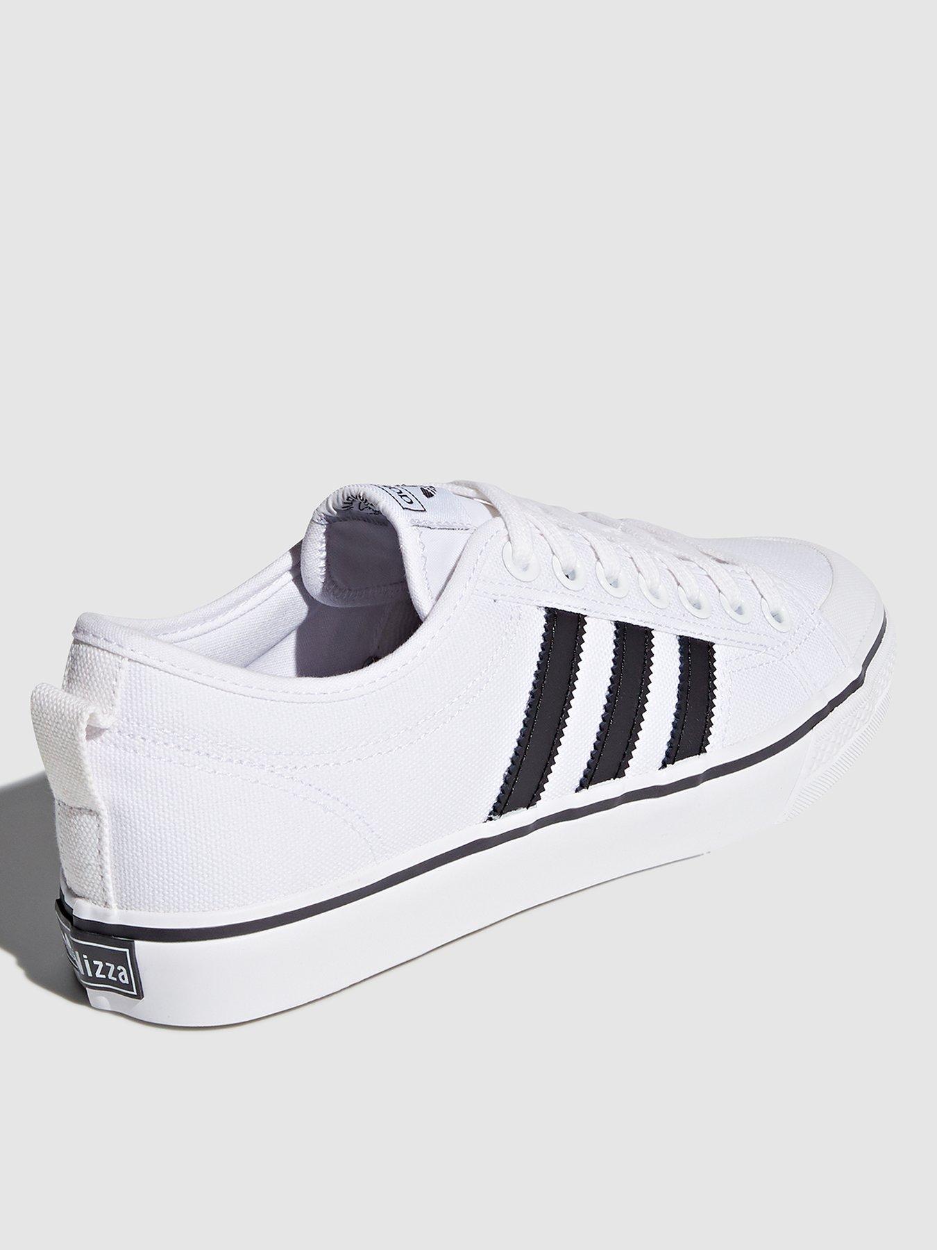 Adidas black best sale nizza trainers