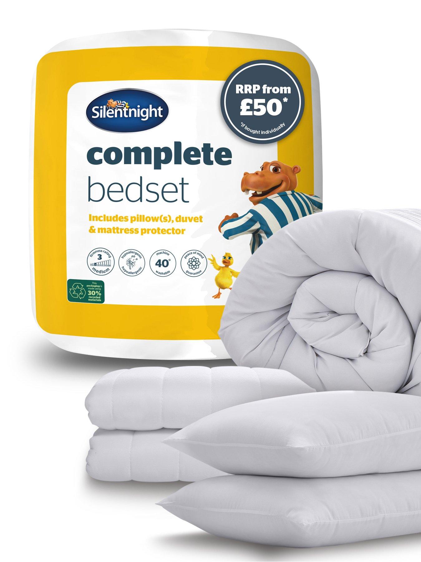 Image 1 of 7 of Silentnight Complete Bed Set - 10.5 Tog Duvet, Pillow(s) &amp; Mattress Protector