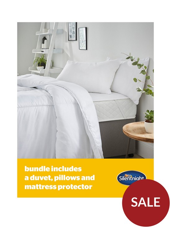 stillFront image of silentnight-complete-bed-set-includes-105-tog-duvet-mattress-protector-and-pillows