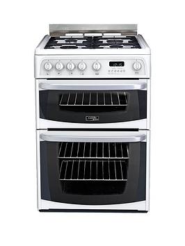 Cannon By Hotpoint Ch60Gciw 60Cm Double Oven Gas Cooker With Fsd - White