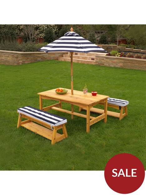 kidkraft-outdoor-picnic-table-amp-bench-set-with-cushions-amp-umbrella