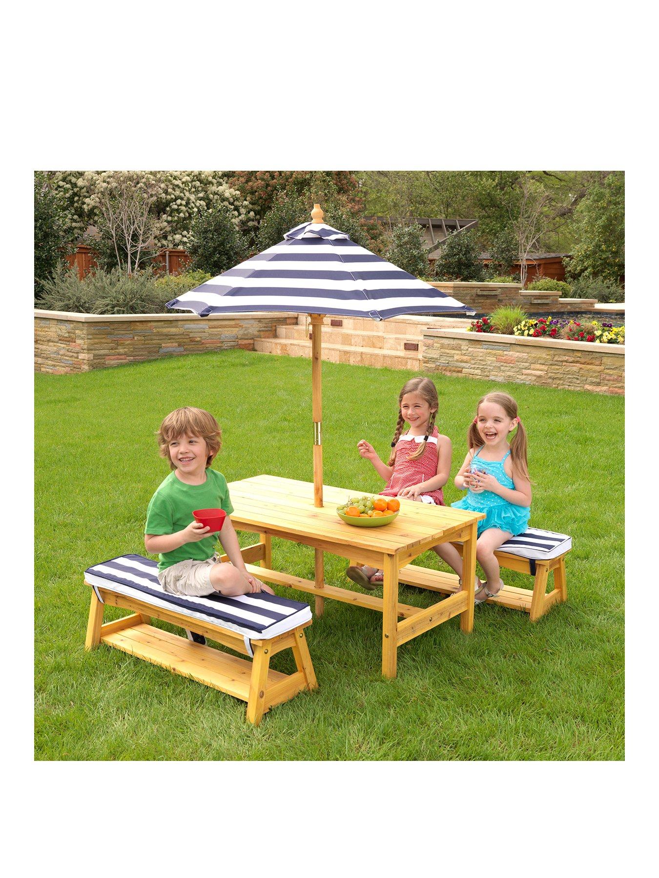 Garden bench with umbrella hot sale