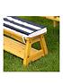  image of kidkraft-outdoor-picnic-table-amp-bench-set-with-cushions-amp-umbrella
