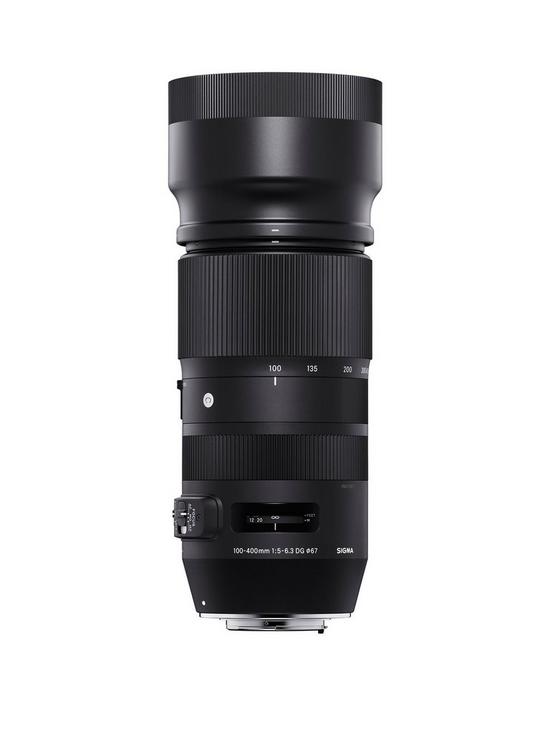 front image of sigma-100-400mm-f5-63-dg-os-hsm-i-c-contemporary-super-telephoto-lens-nikon-fit