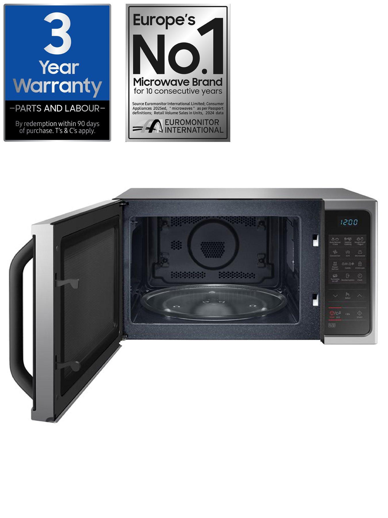 Image 2 of 8 of Samsung MC28H5013AS/EU 28-Litre Convection Microwave Oven with Ceramic Enamel Interior - Silver