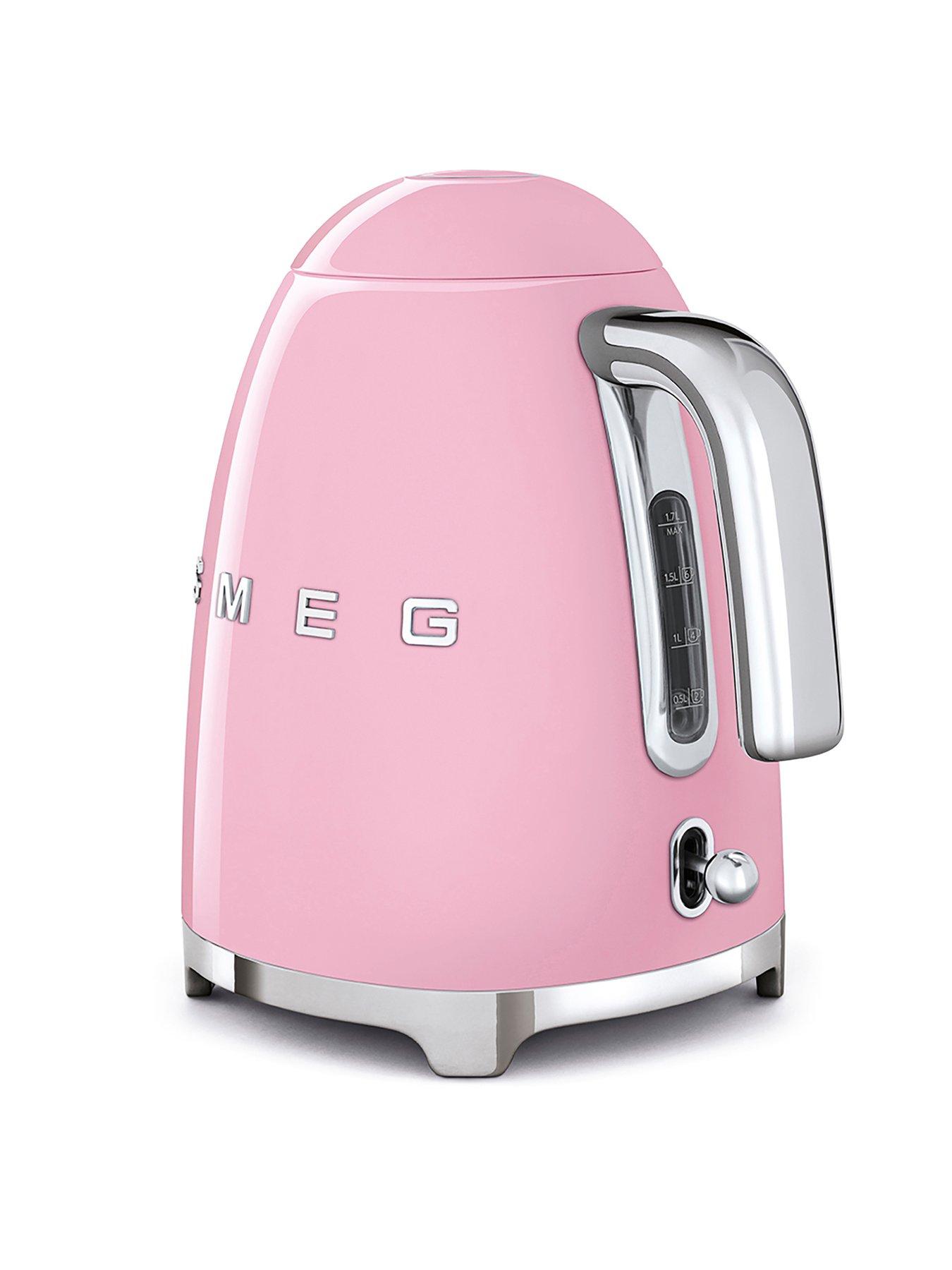 Image 3 of 6 of Smeg KLF03 Retro Style Jug Kettle, 300W, 1.7L - Pastel Pink