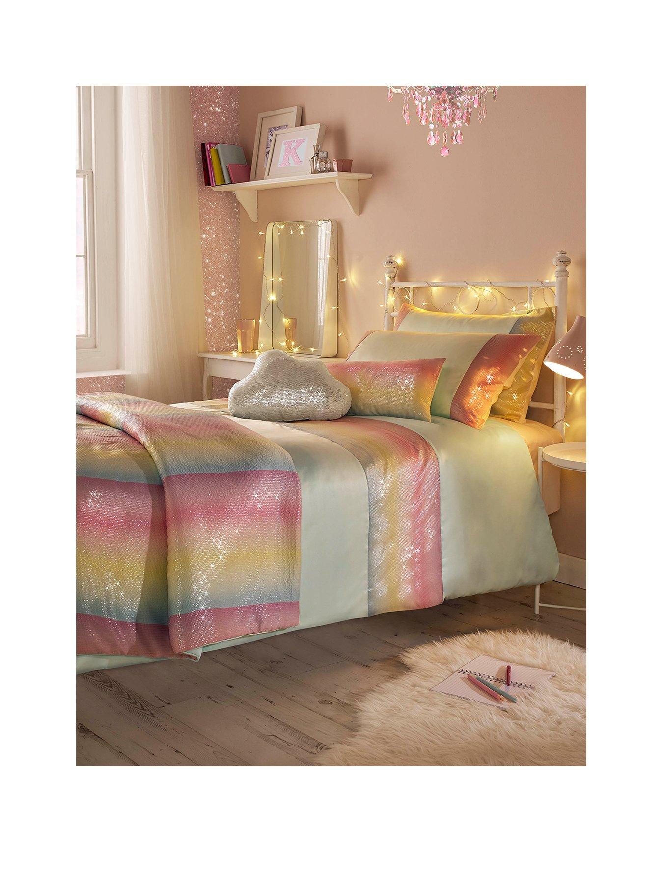 Kylie Minogue Rainbow Aqua Sequin Duvet Cover Set Littlewoods Com