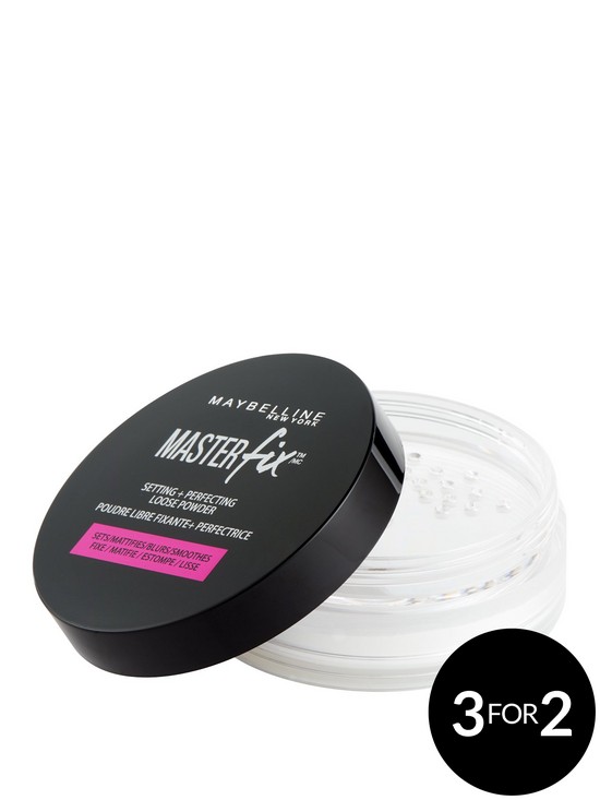 front image of maybelline-master-fix-loose-powder-01-translucent