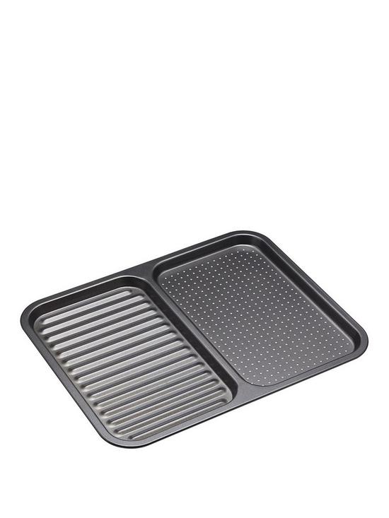 front image of masterclass-non-stick-divided-baking-tray