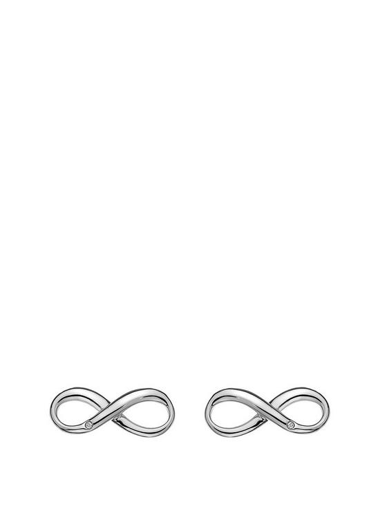 front image of hot-diamonds-sterling-silver-infinity-earrings