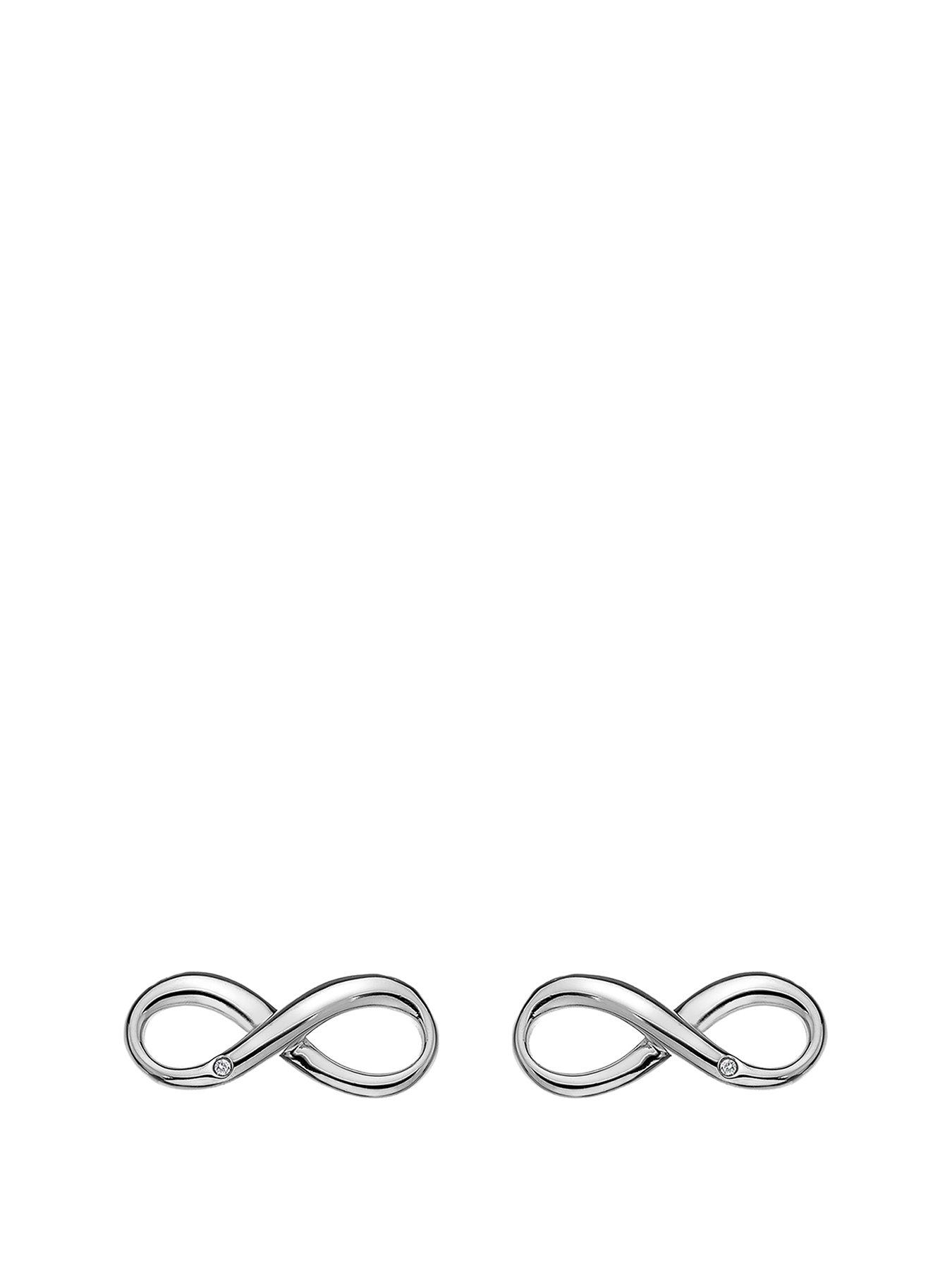 front image of hot-diamonds-sterling-silver-infinity-earrings