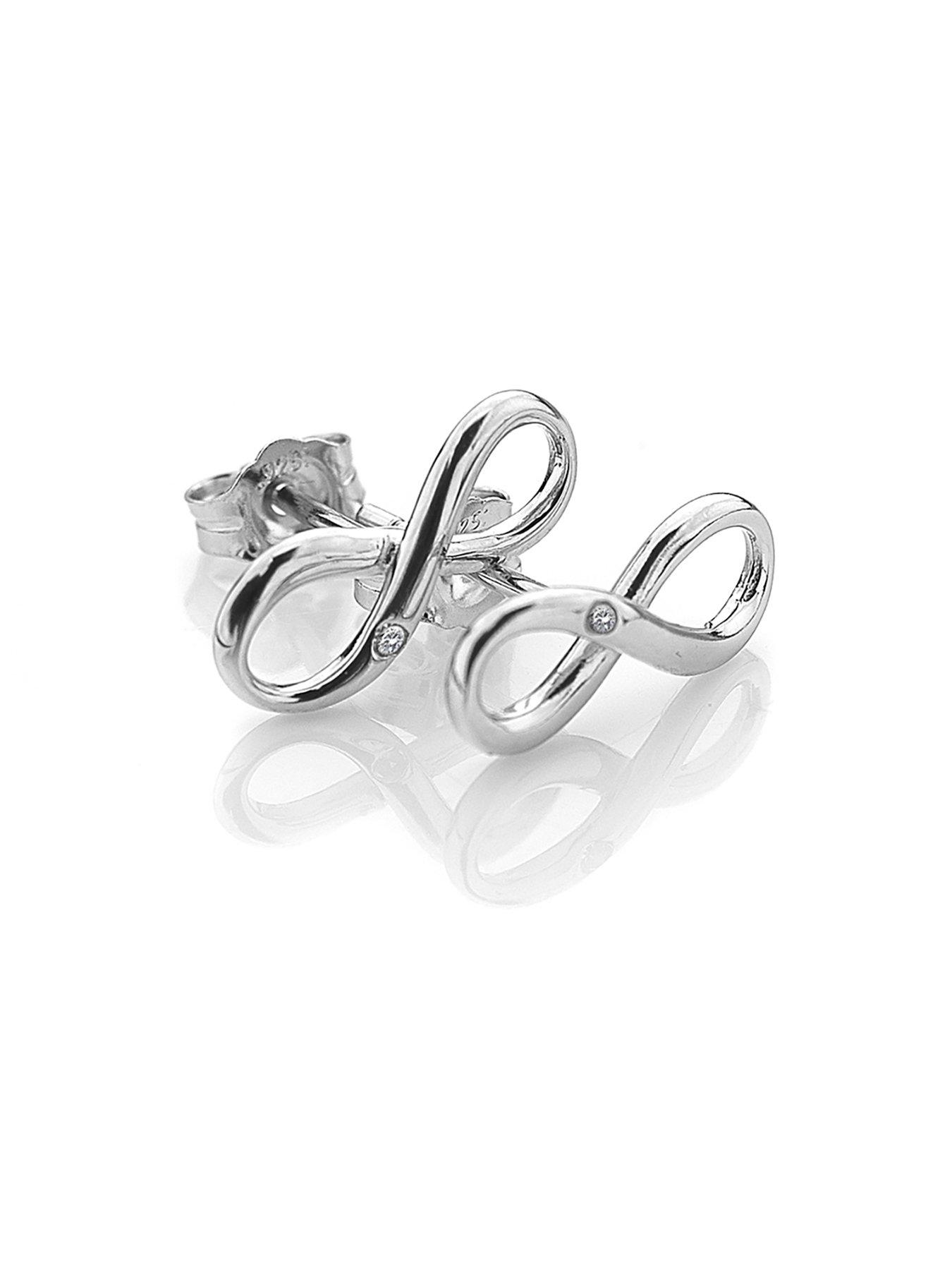 Infinity earrings store silver