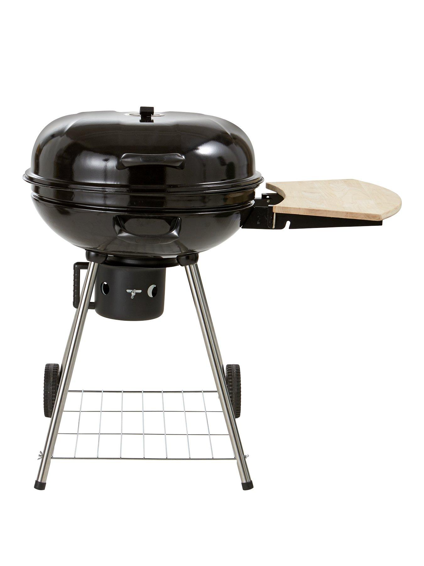 Charcoal grill shop with side table