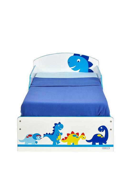 front image of hello-home-dinosaur-toddler-bed