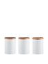  image of typhoon-living-white-embossed-tea-coffee-and-sugar-storage-canisters