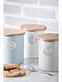  image of typhoon-living-tea-coffee-and-sugar-storage-canisters-blue