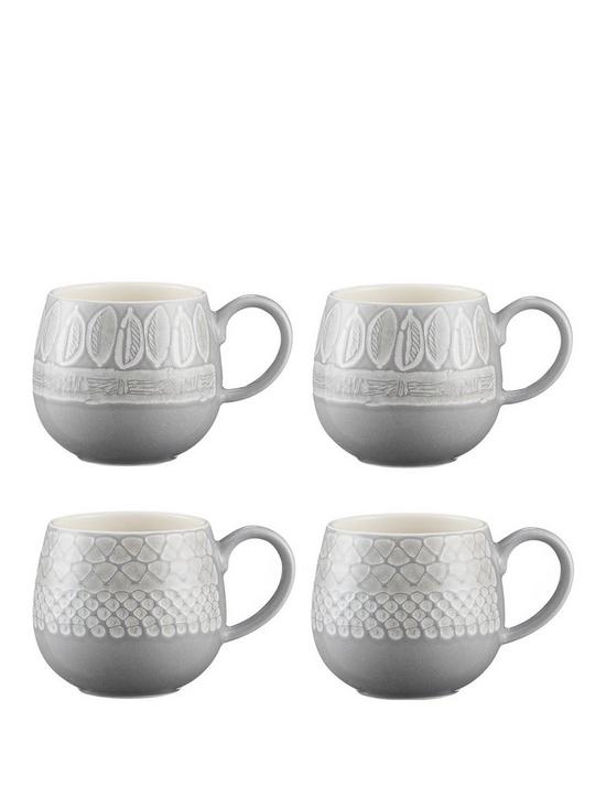front image of mason-cash-set-of-4-impressions-mugs