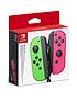  image of nintendo-switch-joy-con-controllernbsptwin-pack-wirelessnbsprechargeable-ndash-neon-pinkneon-green