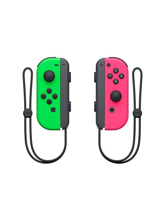 stillFront image of nintendo-switch-joy-con-controllernbsptwin-pack-wirelessnbsprechargeable-ndash-neon-pinkneon-green