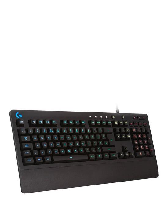 front image of logitechg-g213-prodigy-gaming-keyboard-rgb-backlitnbspqwerty-uk-layout