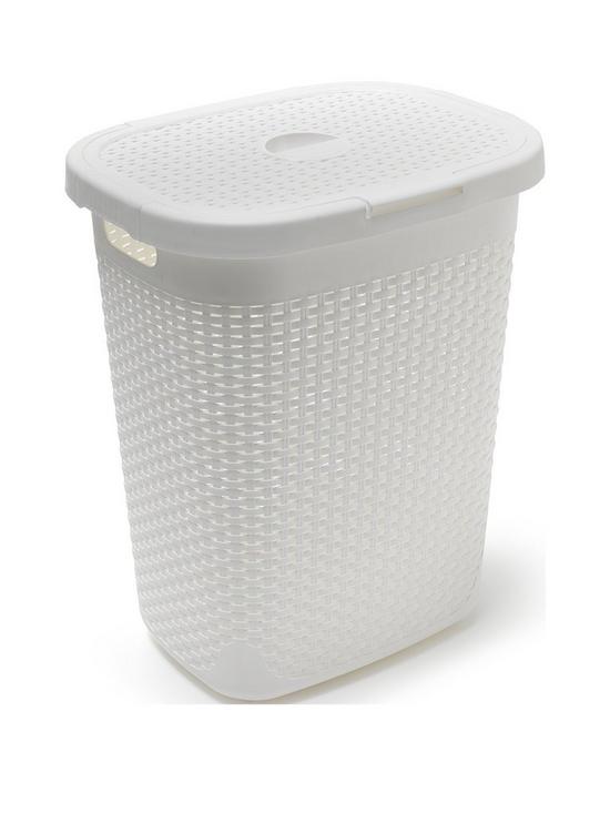 front image of addis-50-litre-faux-rattan-laundry-hamper
