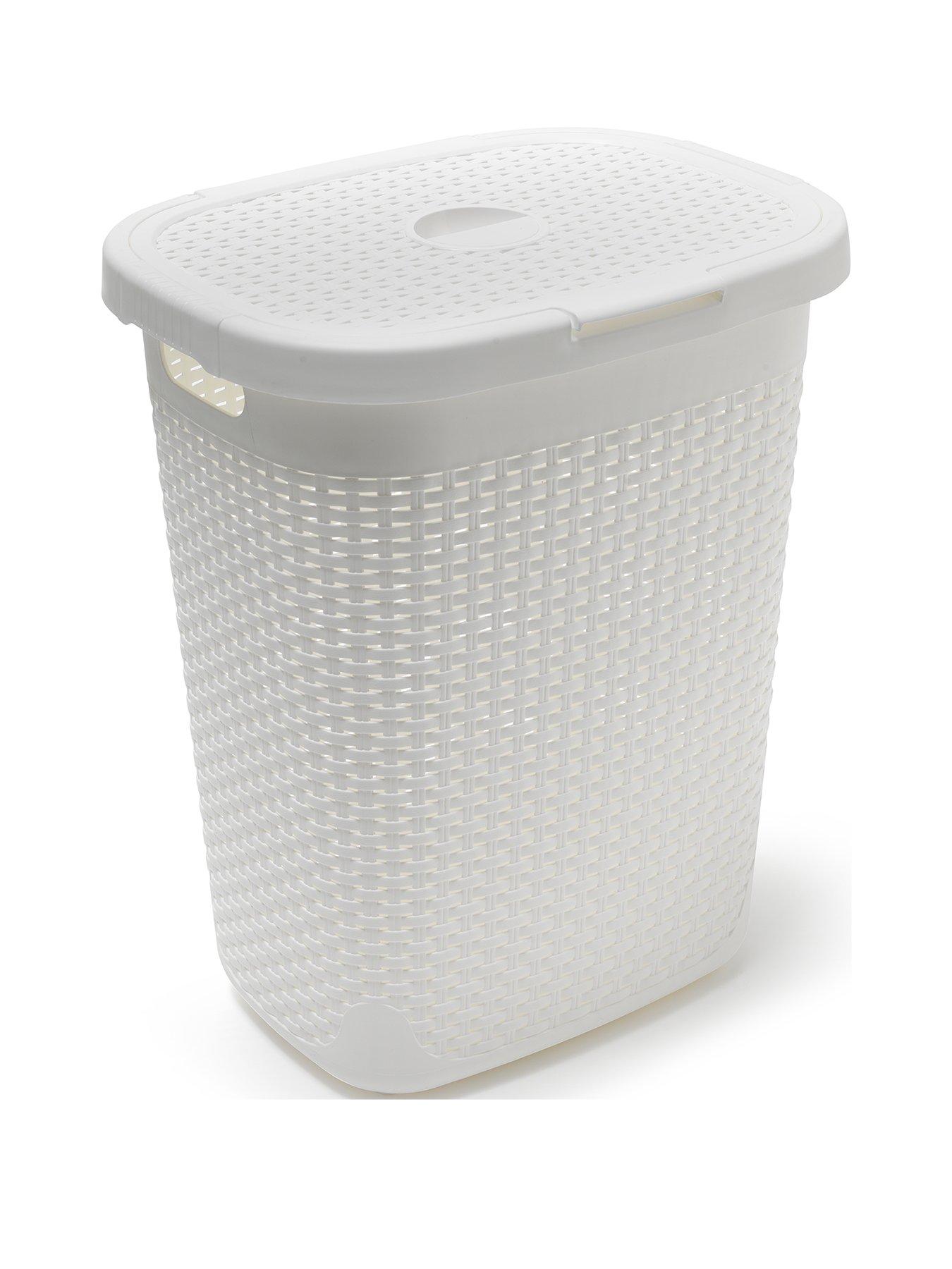 undefined 50 Litre Faux Rattan Laundry Hamper