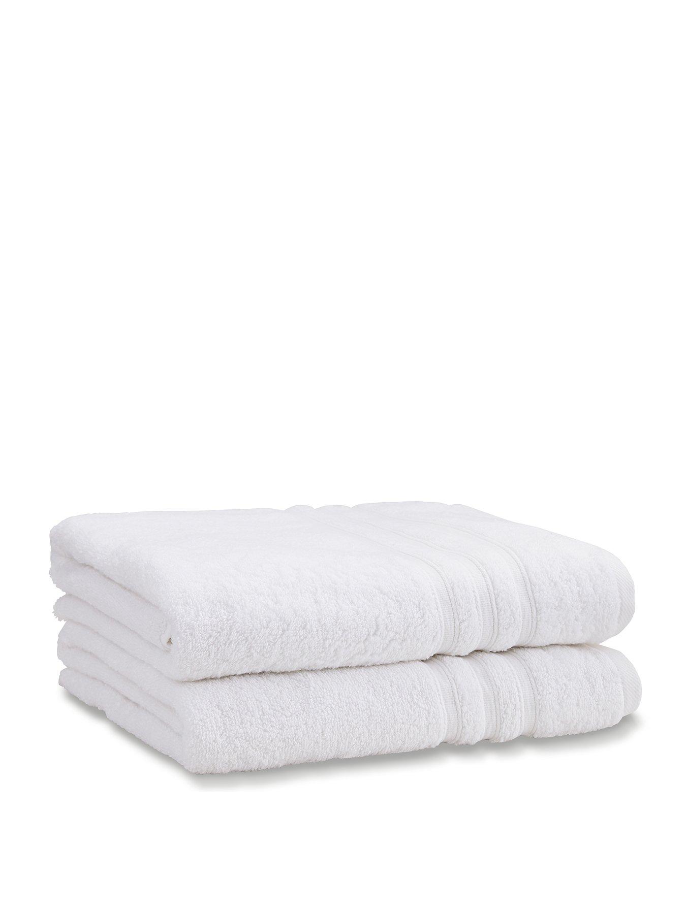 Catherine Lansfield Zero Twist Bath Sheet Pair
