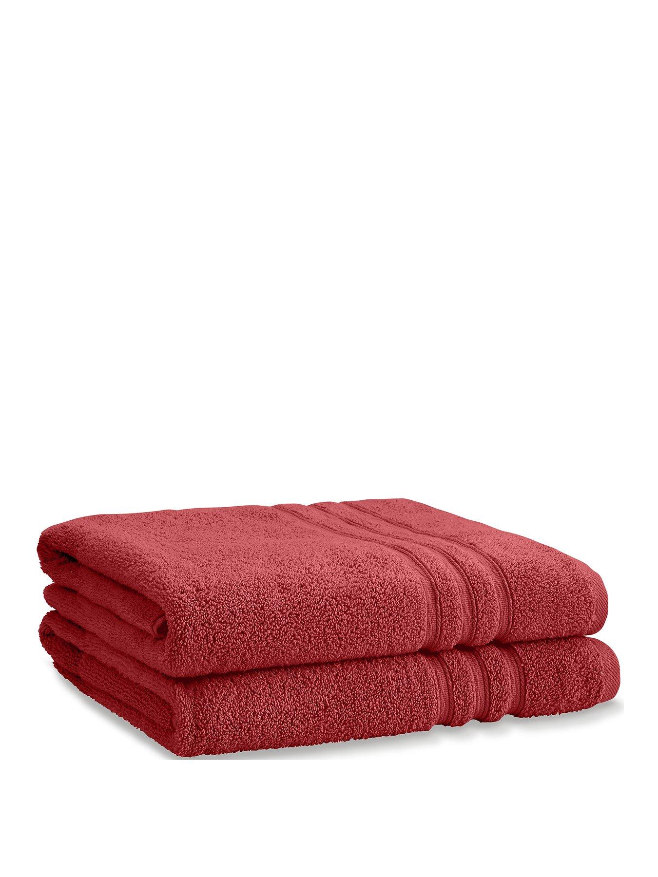 Catherine Lansfield Zero Twist Bath Sheet Pair